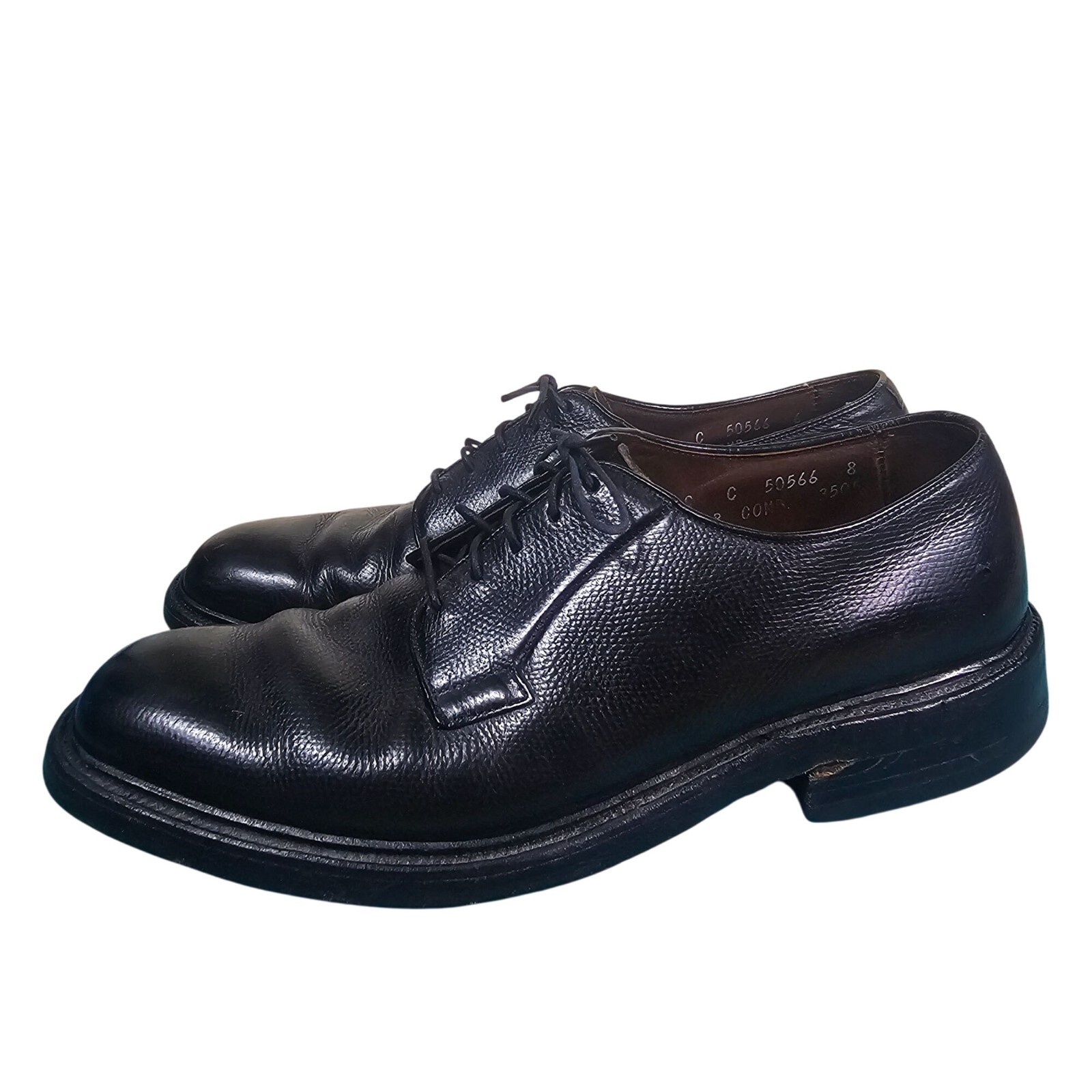 SAOLA Blucher derby Allen Edmonds Leeds 9558 9C Pebble Grain punta liscia anni 80 vintage