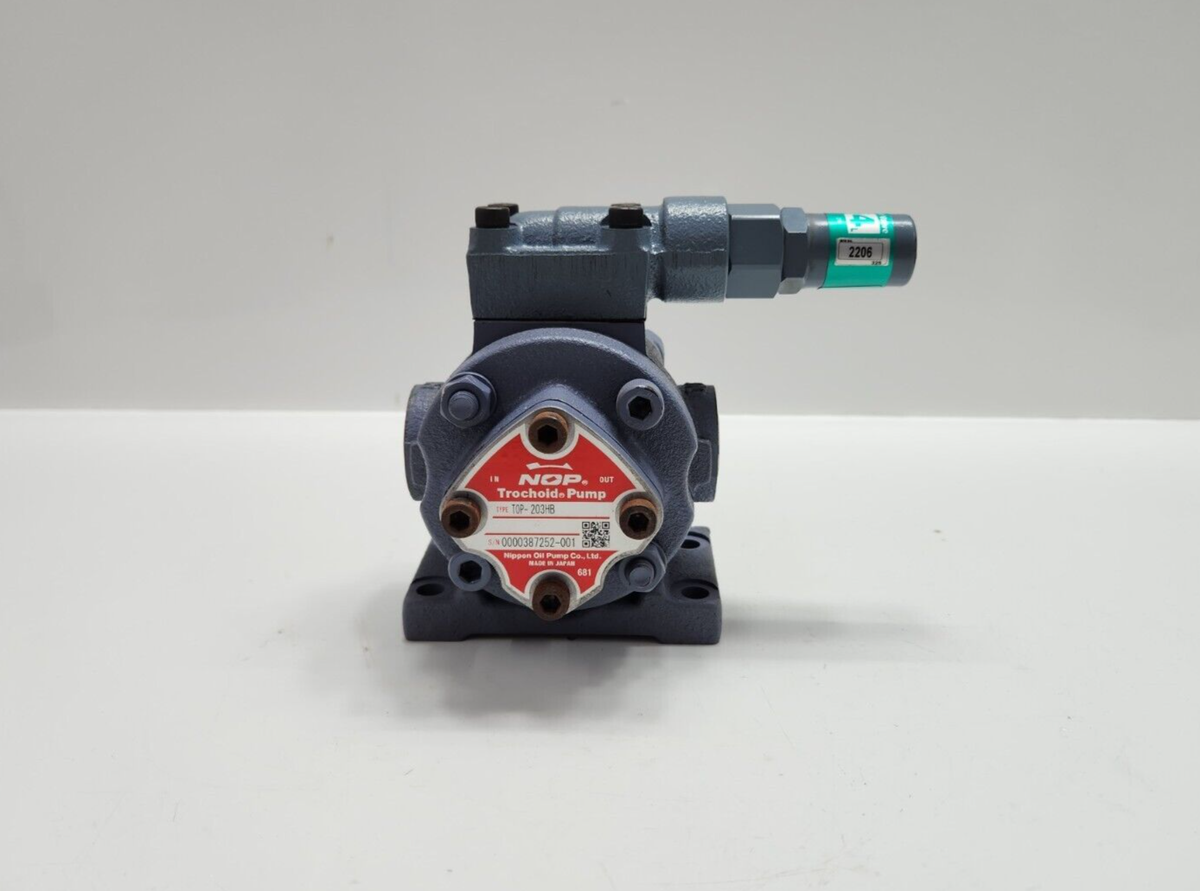 NIPPON TOP-203HB TROCHOID PUMP WITH 2VB 4L RELIEF VALVE | eBay