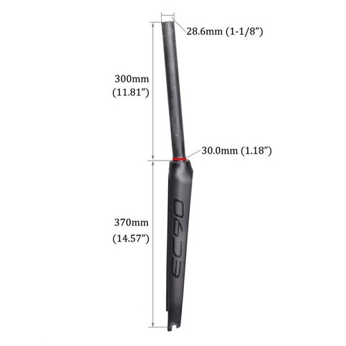 EC90 1-1/8" Threadless Carbon Fiber 700C Road Bike Straight Steerer Rigid Forks - Picture 5 of 13
