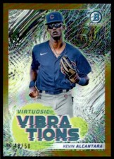 2022 Bowman Virtuosic Vibrations Gold Refractor Kevin Alcantara 48/50 Chicago
