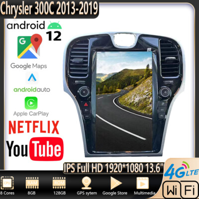 13.6'' Tesla Car Radio For Chrysler 300c 300s 13~24 Screen Gps Player Stereo