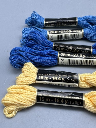 Yarn White Nylon 3 Ply 1 oz and Lot of Six DMC Cotton Pearl Thread New (2C) - Picture 9 of 9