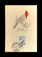 Bird CARDEAL Brazil 1969  Paroaria Coronata