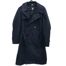 Army Trench Coat Mens 42S Black Lined DSCP Garrison Collection Military 42