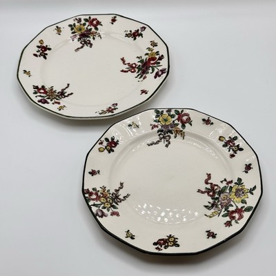 2er Set Vintage Royal Doulton ''Old Leeds Sprays'' Beilagenteller 7,5''