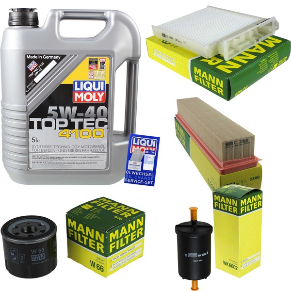 Inspektionspaket 5L Liqui Moly Top Tec 4100 5W-40 FüR Renault Twingo II 1.2 16V-image