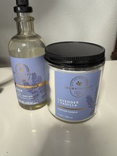 2 NEW Bath  Body Works Aromatherapy LAVENDER VANILLA  Pillow Mist  Candle