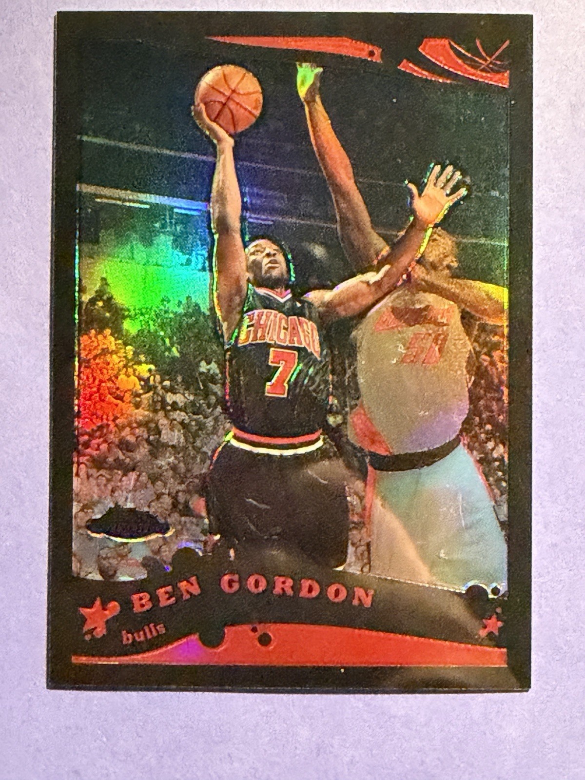 2005-06 Topps Chrome #4 Ben Gordon Refractors Black #/399 Bulls Color Match