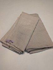 2 King 100 Linen Pillowcases Shams Oeko-Tex Beige Tan Color Used Dry Cleaned