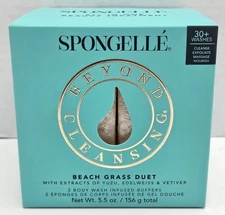 Spongelle Beach Grass Duet Infused Body Wash Buffer Boxed Duo- -2 Sponges 5.5oz