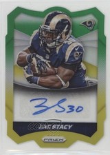 2014 Panini Prizm Auto Neon Green & Yellow Prizm 45/50 Zac Stacy #A-ZS Auto fm0