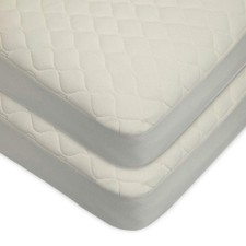 Waterproof Quilted Crib Size Fitted Mattress Cover Made with Organic Cotton T...