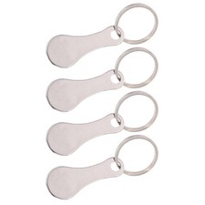 4Pcs trolley tokens keyrings metal trolley tokens Shopping Cart Token Quarter