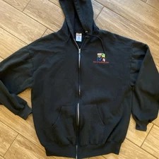 Vintage HEB Signature Black Jacket Hooded Size XL “Bike To The Beach 2004”