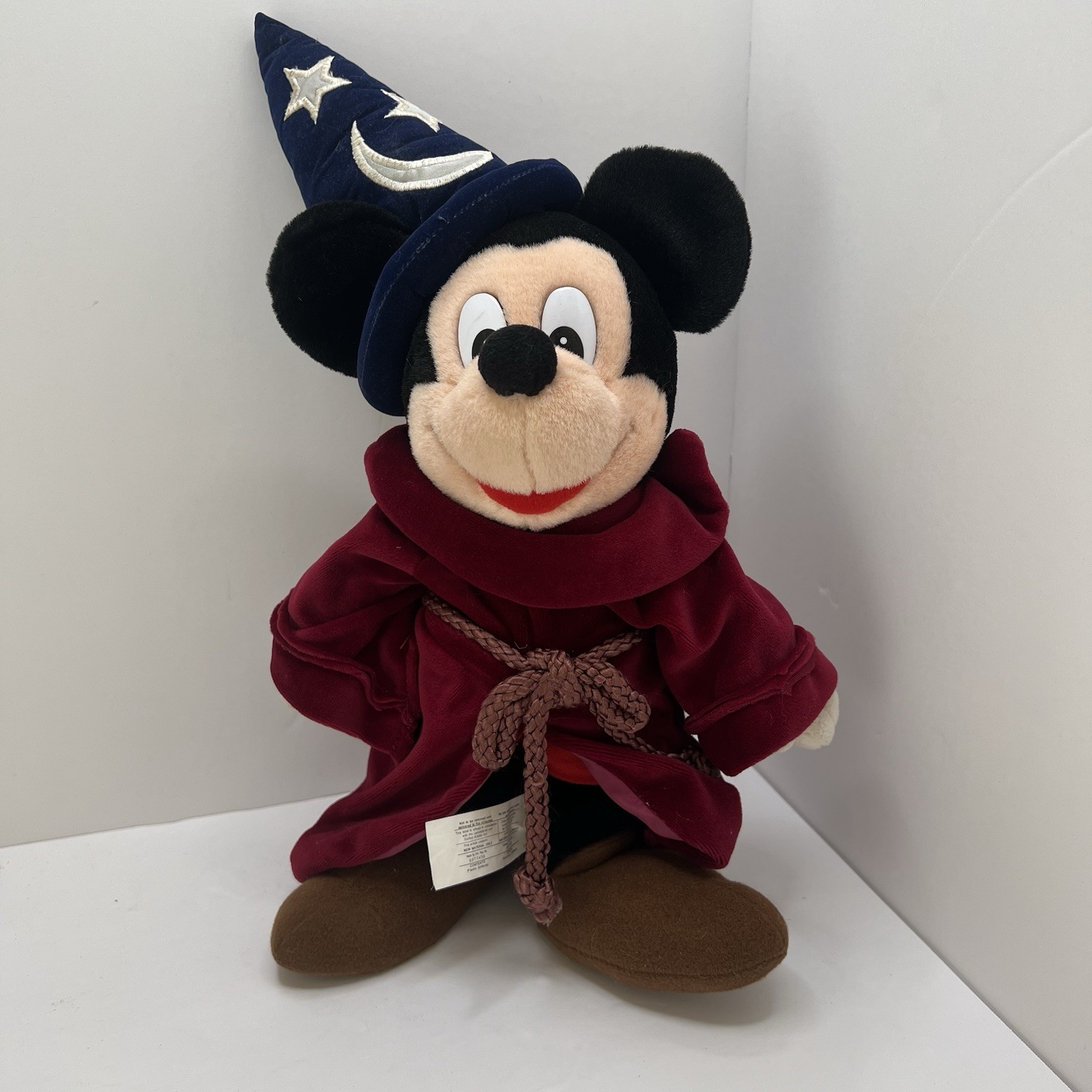 Vintage Disney Parks Fantasia Mickey Mouse Wizard Sorcerer Large Plush