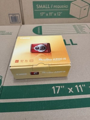 Canon Power Shot A3100 IS Red Digital Camera Image Stabilizer 12.1 MP Tested