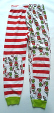 Size 100 CM US 5 Hanna Andersson Grinch Holiday Pajamas Christmas Long Johns