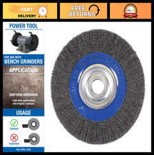 10" x 1" x 2" Crimped Wire Wheel Brush - .014 Carbon Steel for Heavy-Duty Cleani