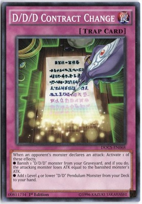 Yugioh - D/D/D Contract Change DOCS-EN068 1st Edition - Dimension of Chaos