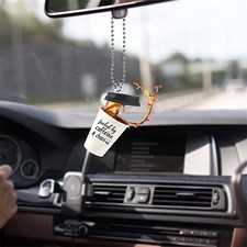 Coffee Cup Cute Car Accessories Window Pendants Interior coffee cup coffee cup