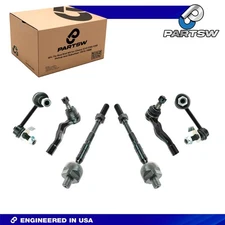 PartsW Nissan 350Z Infiniti G35 6Pc Front Inner Outer Tie Rod Sway Bar Kit