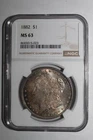 1882 Morgan Silve Dollar Toned NGC MS63 #023