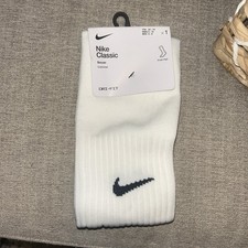 Nike Classic Soccer Cushioned Knee-High DRI-FIT Socks White Size M