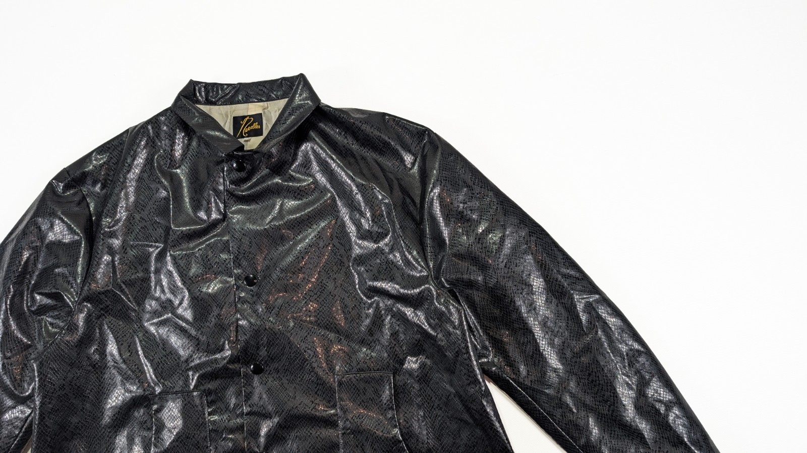 Needles Python Print Coach Jacket Size 2 Made in … - image 2