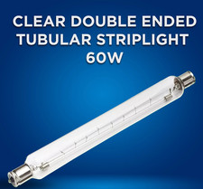 Strip light 30w  & 60w Clear 284mm Double Ended Tubular Lamp S15 Halogen Bulb