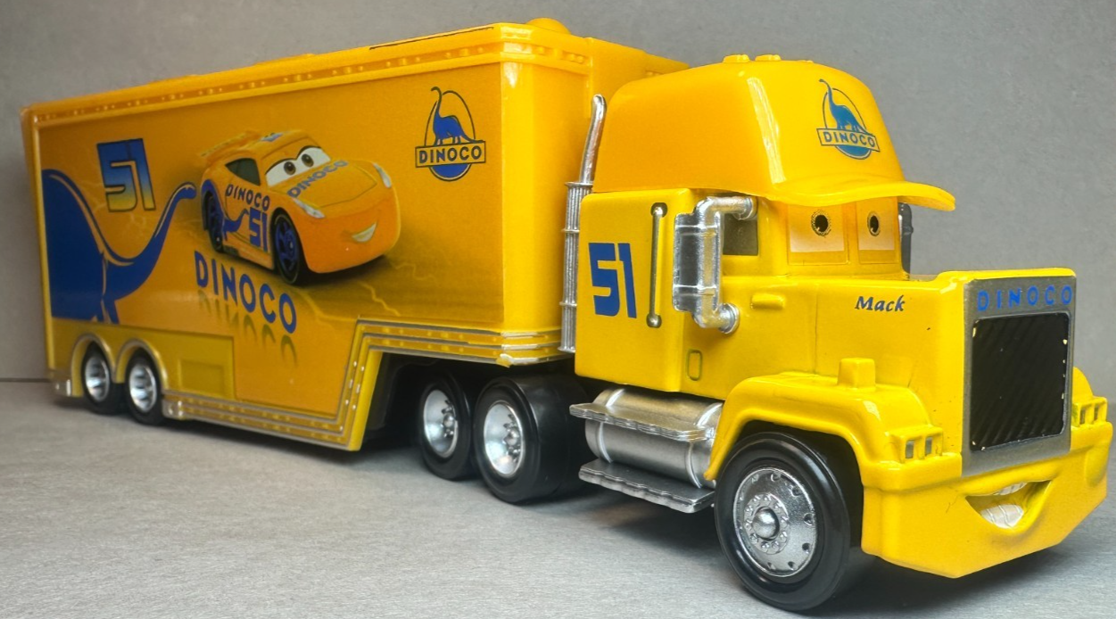 Disney Pixar Cars 3 Cruz Ramirez Hauler Mack #51 Dinoco Diecast Deluxe ...