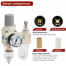 Régulateur-filtre Monnier B01-3000-2 - Pression 10-130 Psi, Filetage 1/4" NPT, Filtration 20µm
