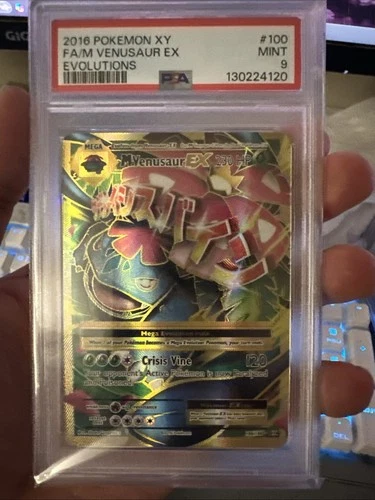 Pokémon 2016 Evolutions M Venusaur EX Full Art 100/108 Ultra Rare Holo PSA 9