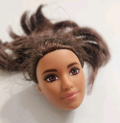 BARBIE HEAD ONLY HISPANIC BRUNETTE TANGO SHANNEN FACE REPLACEMENT OR OOAK DOLL