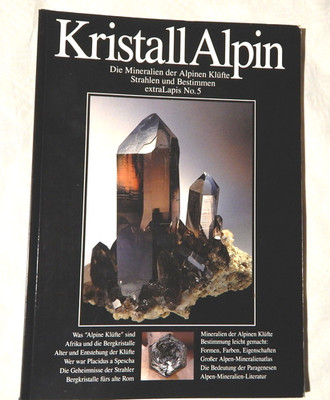 extraLapis Nr. 5 Kristall alpin antiquarisches Exemplar