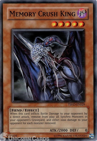 TSHD-EN029 Memory Crush King Common UNL Edition Mint Yu-Gi-Oh! Card