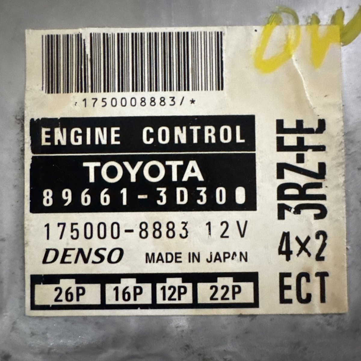 AAA 1997 TOYOTA 4RUNNER ENGINE COMPUTER ECU 89661-3D300 4x2 2.7
