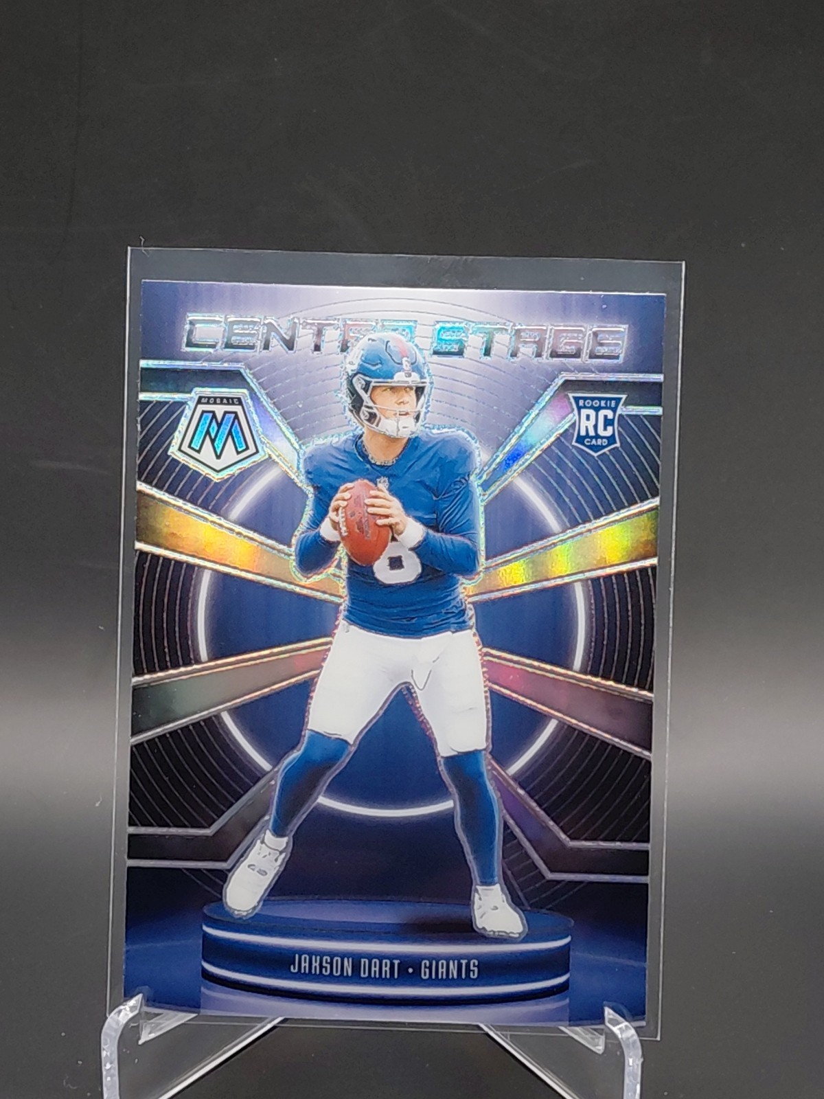 2025 Panini Mosaic - Center Stage Mosaic Jaxson Dart #7 Silver Prizm (RC)