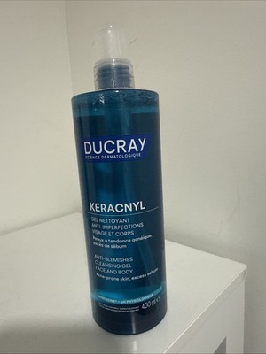 Ducray Keracnyl Cleansing Gel (Face & Body) 400ml .  EXP 07/2028