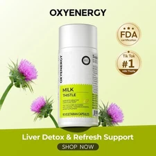 Natural Liver Detox with Milk Thistle Silymarin, Kudzu, Turmeric & Vitamin C