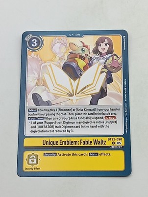 Digimon TCG Einzelkarte Unique Emblem: Fable Waltz NM
