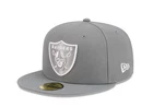 New Era Las Vegas Raiders Grey/ Silver 59FIFTY Fitted Hat Men's NFL Cap
