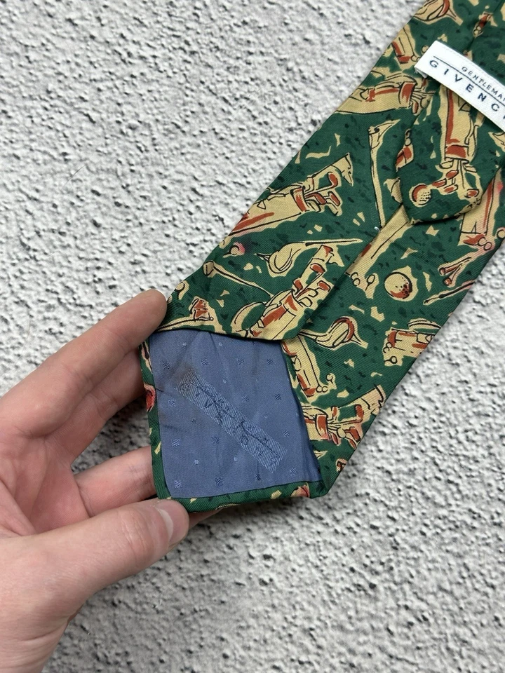 Corbata de seda Givenchy vintage estilo dinero antiguo Foto 4 de 4