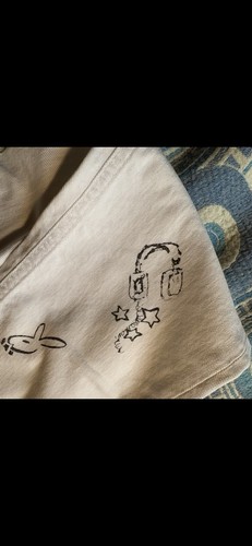 Just Cavalli White Graffiti Jeans Size 32 - Picture 4 of 12