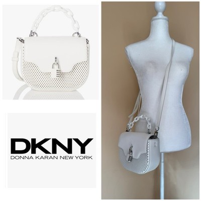 NWT $178 DKNY Tomi Marshmallow Chain Top Handle Crossbody Handbag Bag