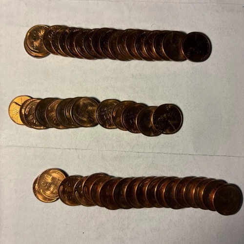 1954-S WHEAT Cents Roll Of 50 Coins Beautiful ConditionSee Pictures#2