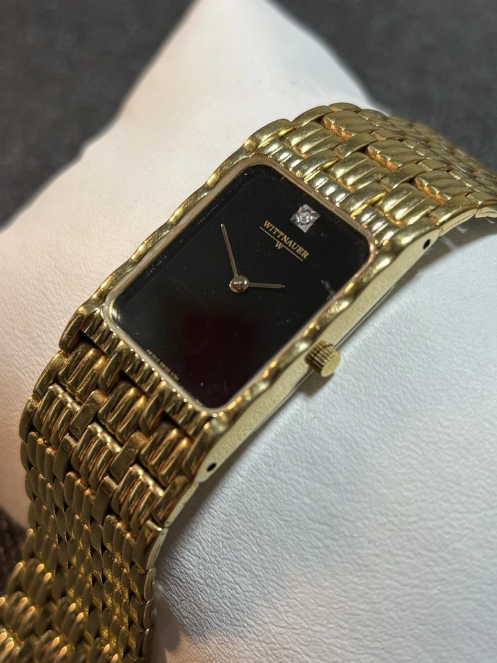 Vintage Swiss Wittnauer Gold Tone 24mm Relógio de Quartzo Para Peças Ou Reparo - Imagem 2 de 4