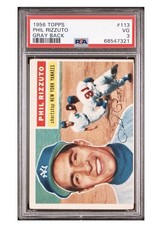 1956 Topps Phil Rizzuto #113 Gray Back PSA 3 New York Yankees Baseball Card