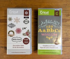 2 Cricut Cartridges December 25th/Chalkboard Fonts Unused