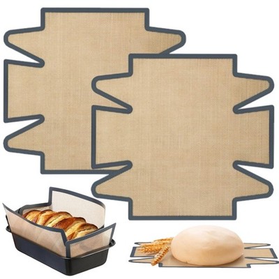 Antihaft Silikon Backmatten 2 Stück Brot Laib Form Liner für Teig Handhabung