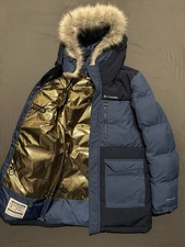 Columbia Parka Jacket Boys Large 14-16 Blue Marquam Peak Fusion Omni-Heat